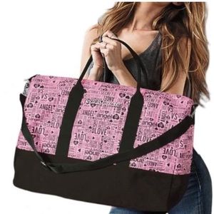 NWT 💕 Victoria’s Secret pink black weekender duffle bag